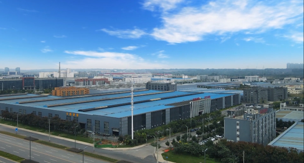 Aerial view of the Xionggang Glass plant in Tianfu Intelligent Manufacturing Industrial Park