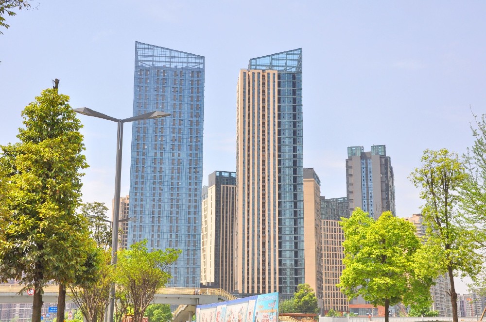 Carnival Youth City architectural glass reference project in Chengdu