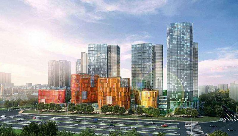 Nordic Knowledge City architectural glass reference project in Chengdu